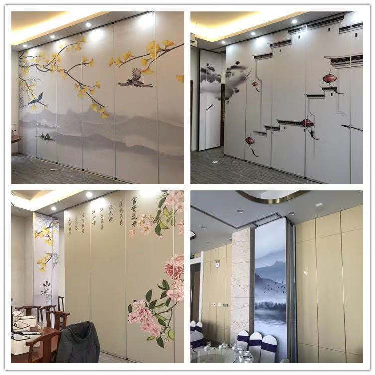 山東酒店活動隔斷，吊軌道隔斷工程