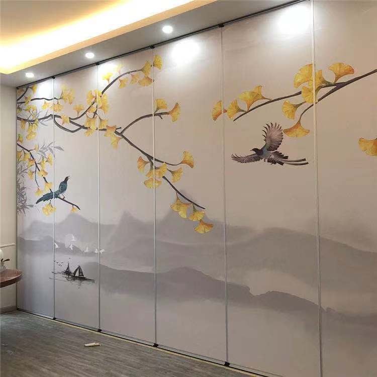 山東酒店活動隔斷，吊軌道隔斷工程